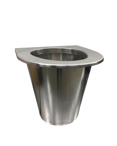 Seau inox 15L avec assise sans poignée pour toilette sèche