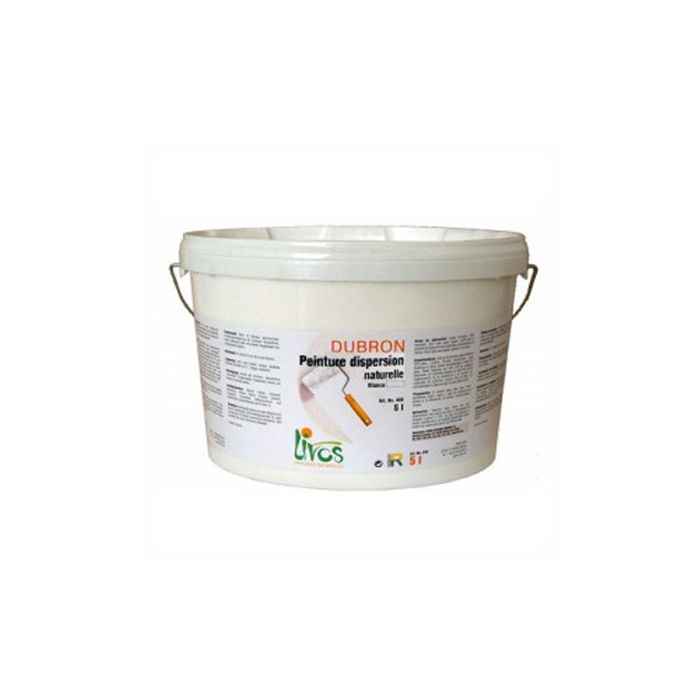 Peinture naturelle mate blanche murs et plafonds intérieur DUBRON 1L/8m2 Livos