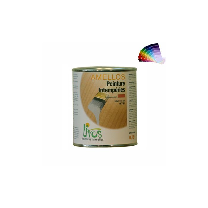 Peinture naturelle satinée. bois extérieur AMELLOS (1L/22m2) Livos