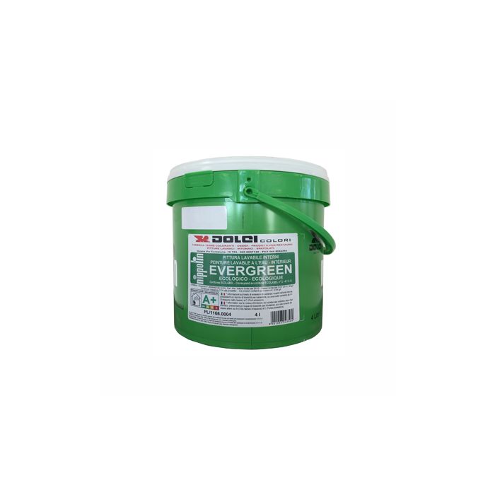 Peinture naturelle mate mur/plafond int lavable EVERGREEN 1L/11m2 Dolci