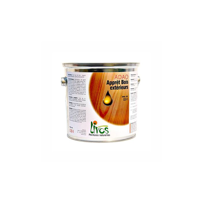 Sous-couche bois naturelle ext ADAO pour lasure peinture huile 1L/15m2 Livos