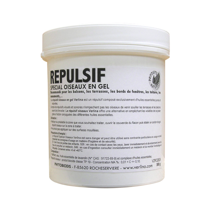 Gel répulsif oiseaux origine végétale 500g VERLINA