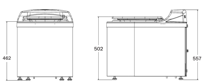 Toilette à congélation dimensions